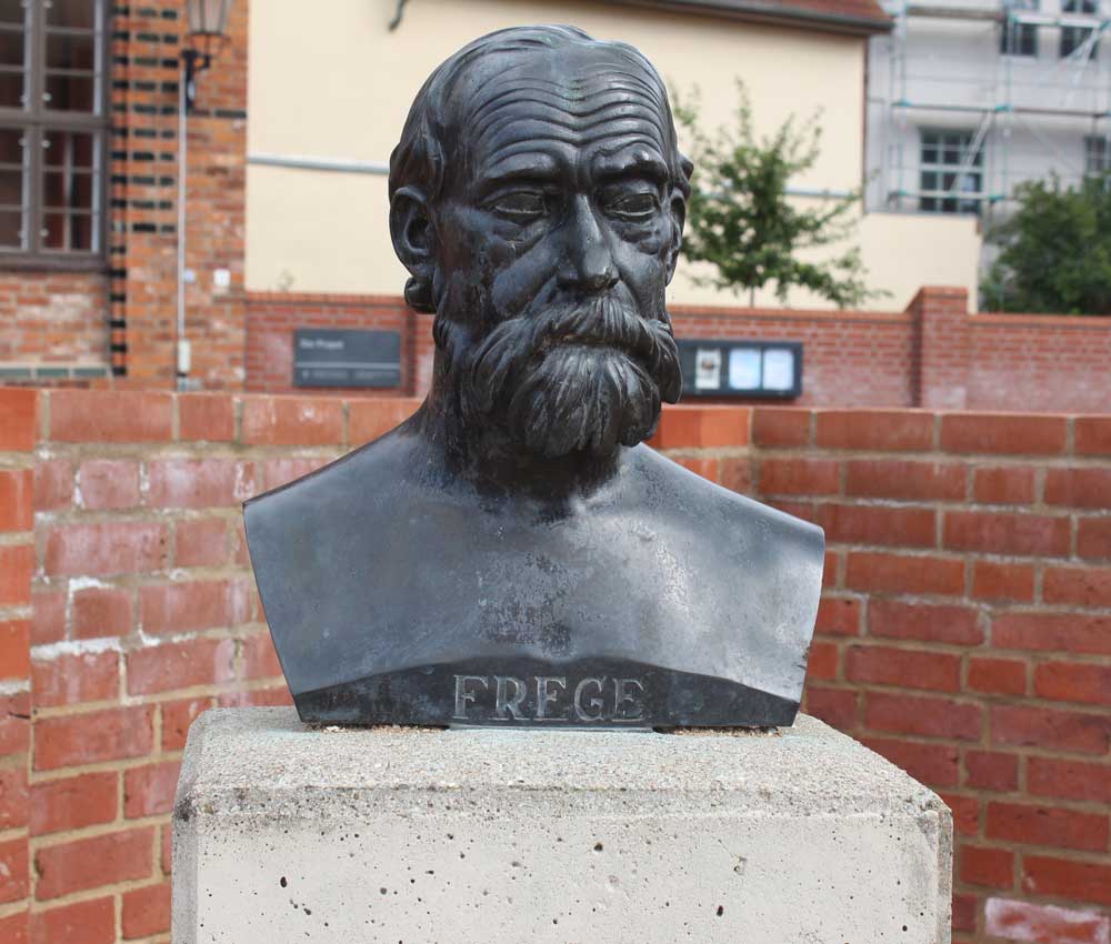 frege bronze bust plinth