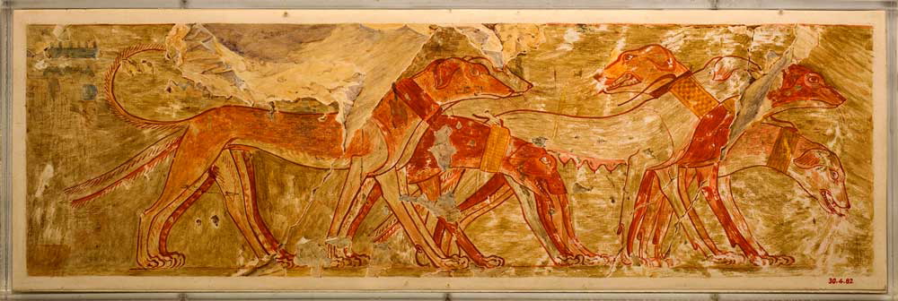 fresco dogs in ancient egypt