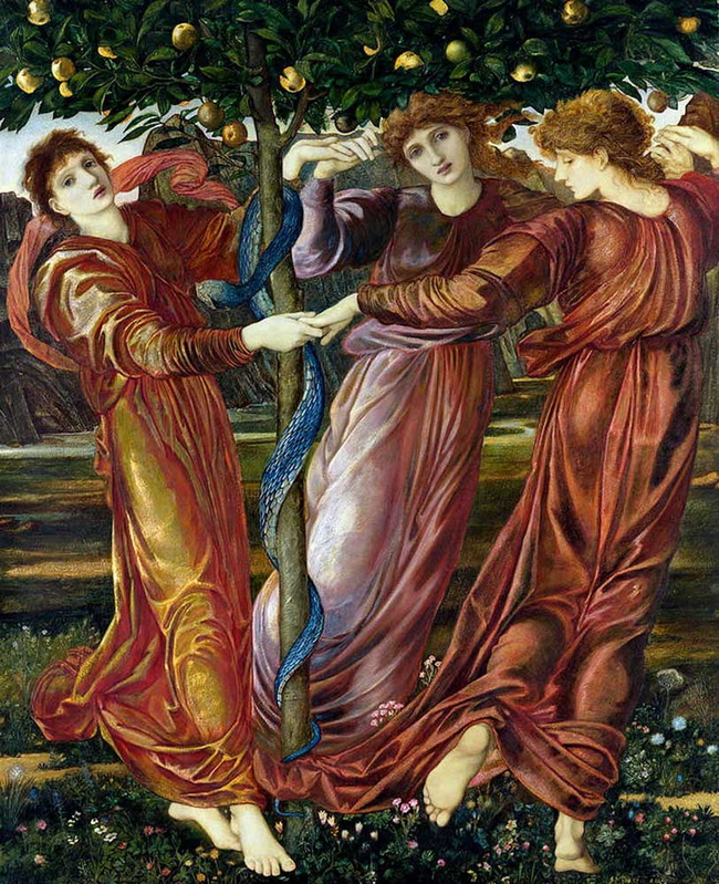 garden hesperides edward burne jones painting