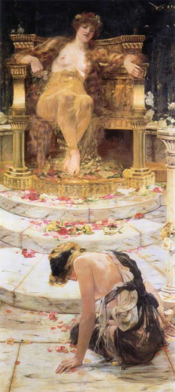 hale psyche at throne of venus painting