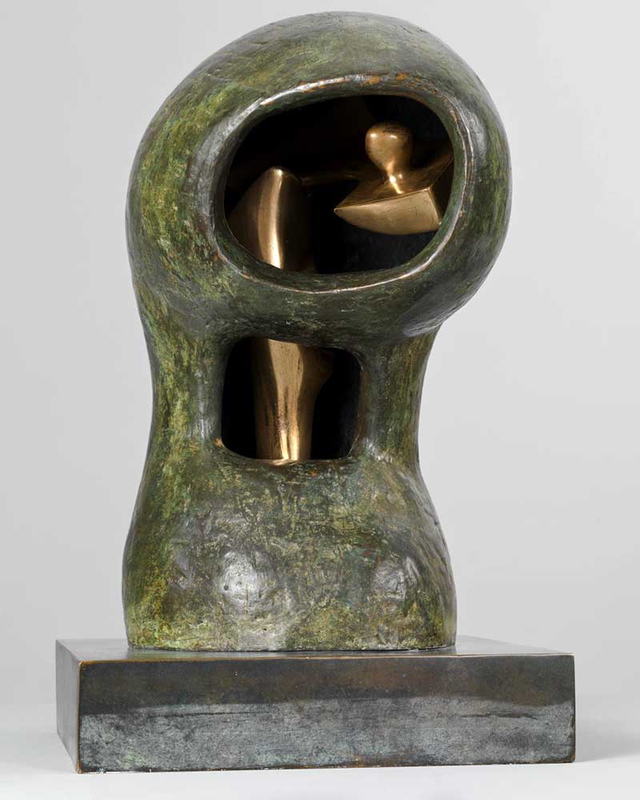 henry moore helmet head no 4 sculpture