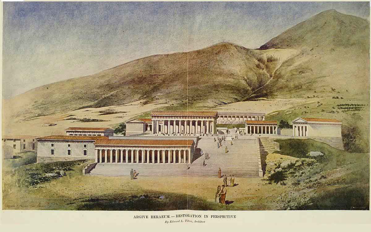 heraion argos reconstruction painting