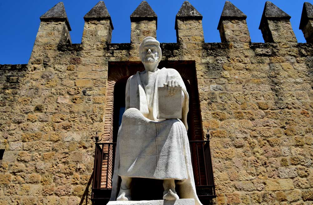 ibn rushd marble statue