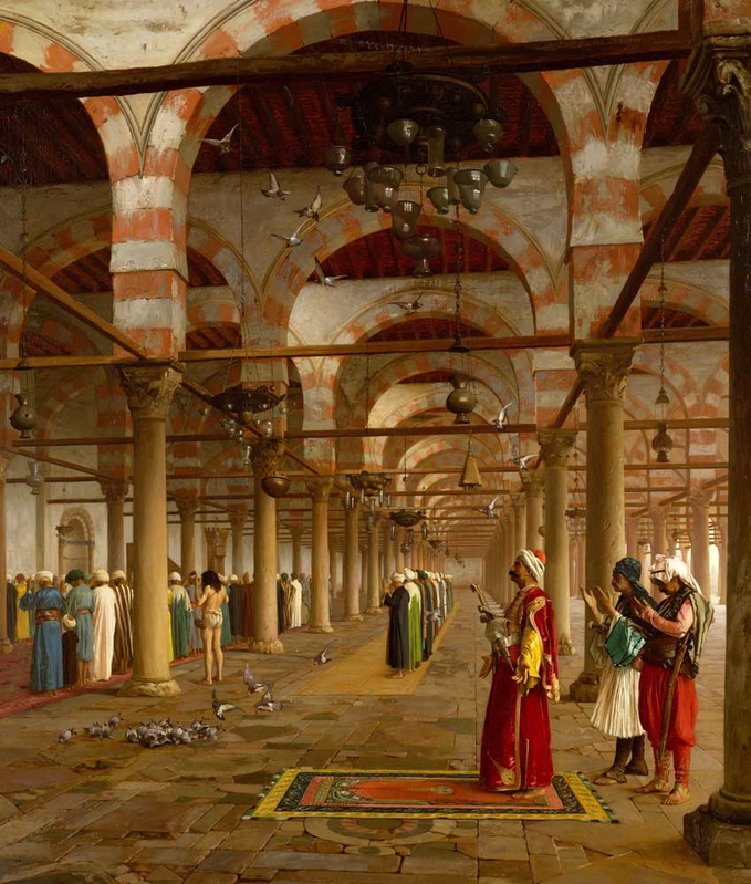 jean leon gerome prayer in the mosque painting