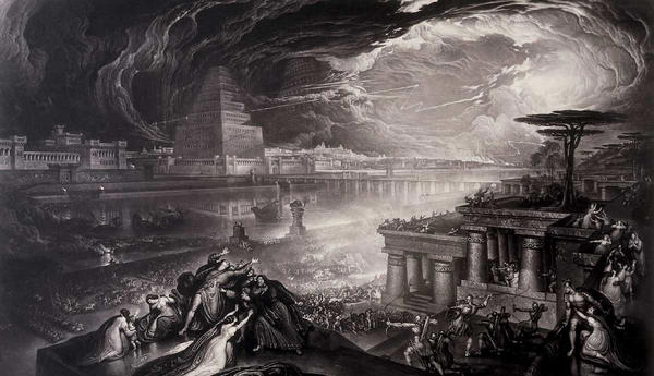 john martin fall hanging gardens babylon print
