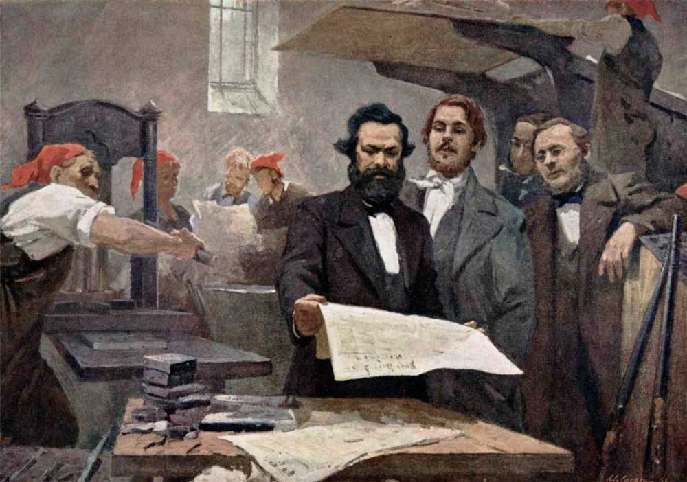 karl marx friedrich engels rheinische zeitung early philosophy