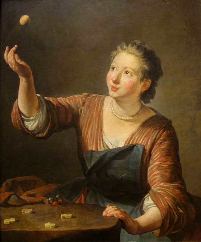 knucklebones game jean baptiste chardin painting