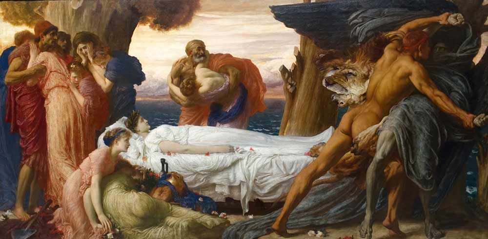 leighton lord frederic hercules wrestling death painting