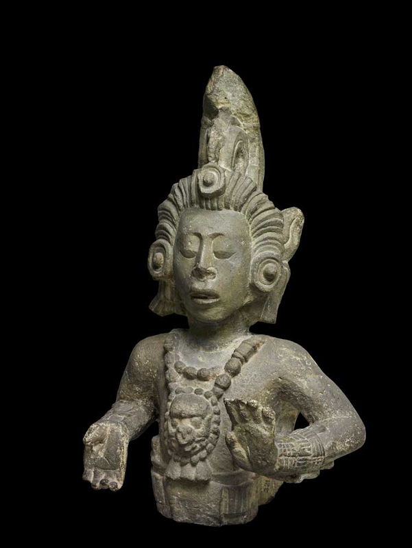 maize god maya corn statue