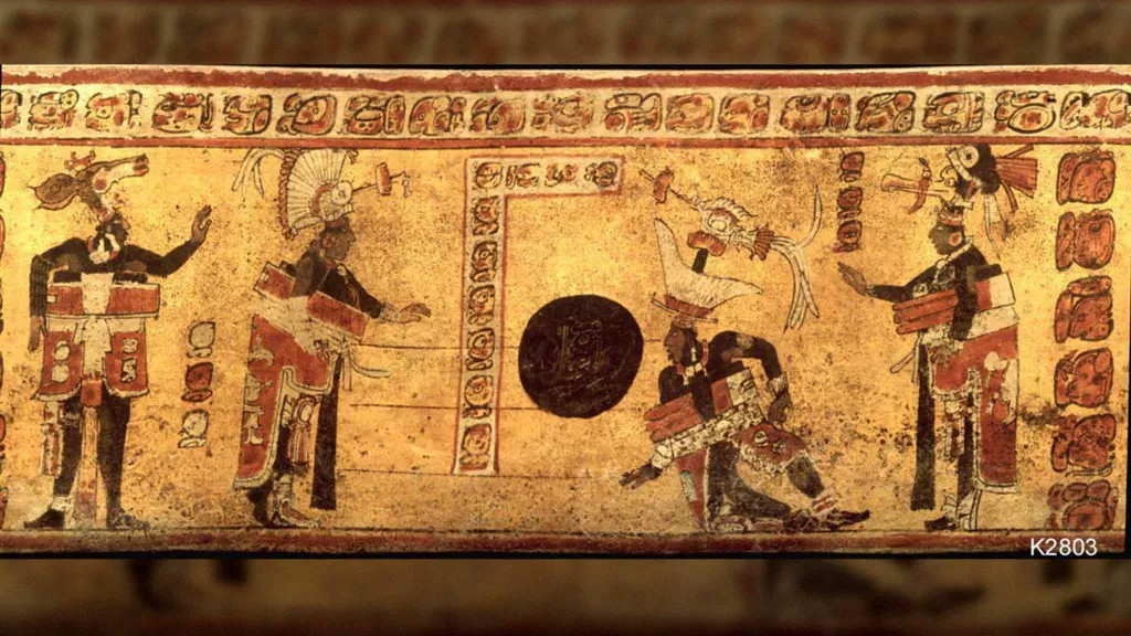 maya civilization ball game painting