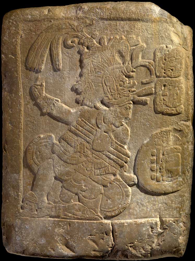 maya civilization ball player relief