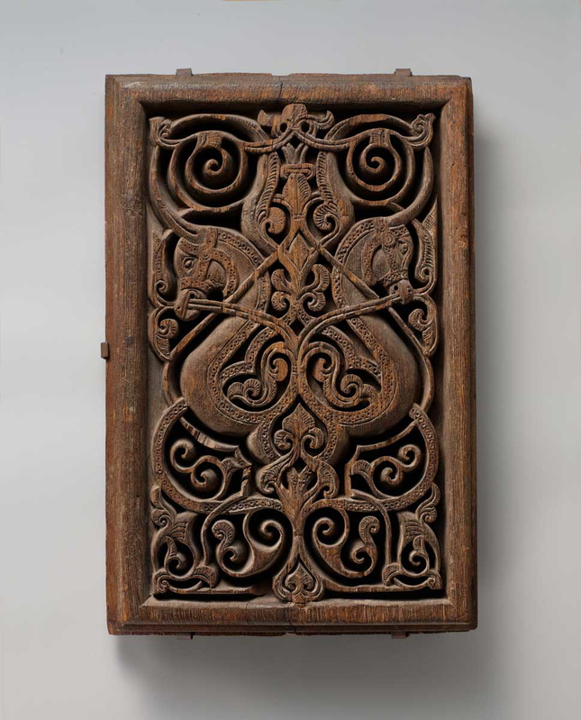 panel with horse heads egypt arabesque islamic art