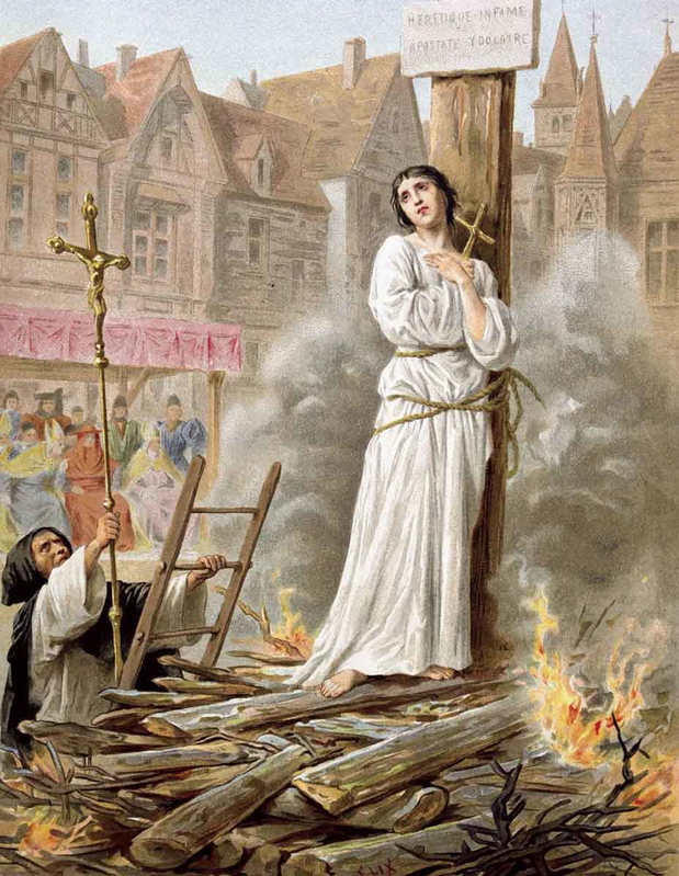 saint joan arc execution burning stake