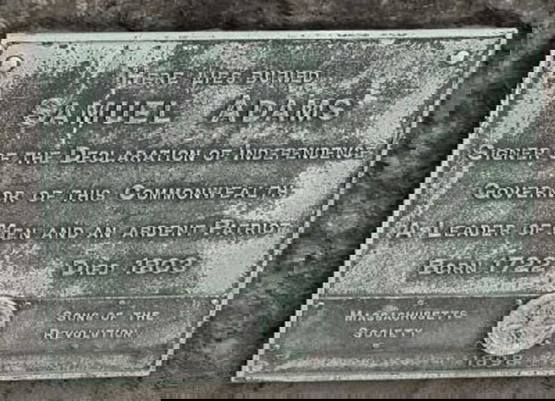 sam adams grave marker