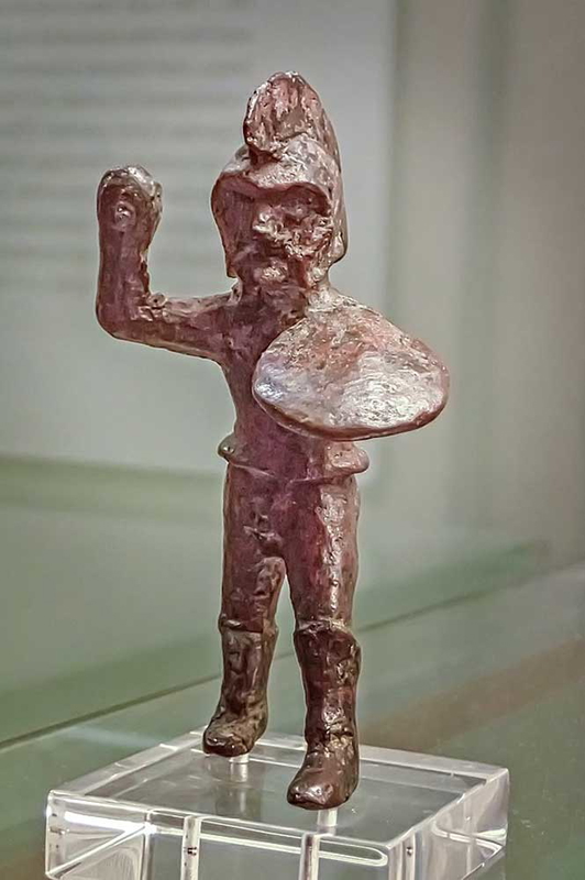 spartan warrior bronze figurine