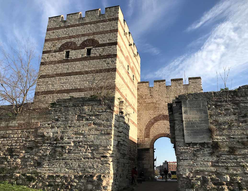the topkapi gate theodosian walls of constantople