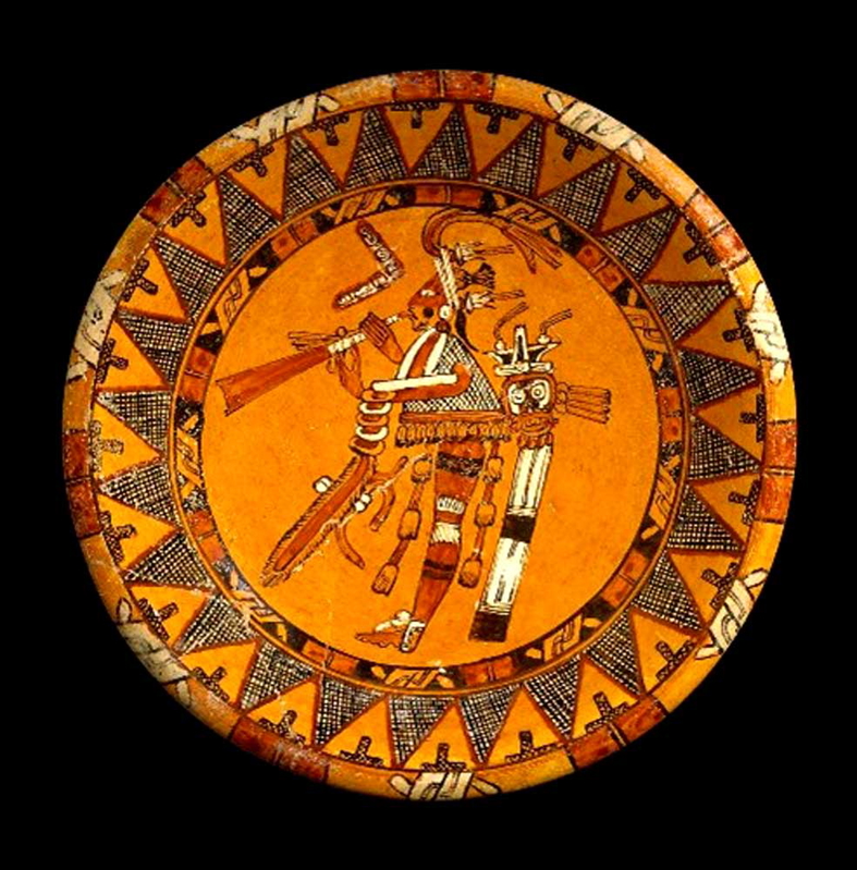 trumpeter maya plate painting