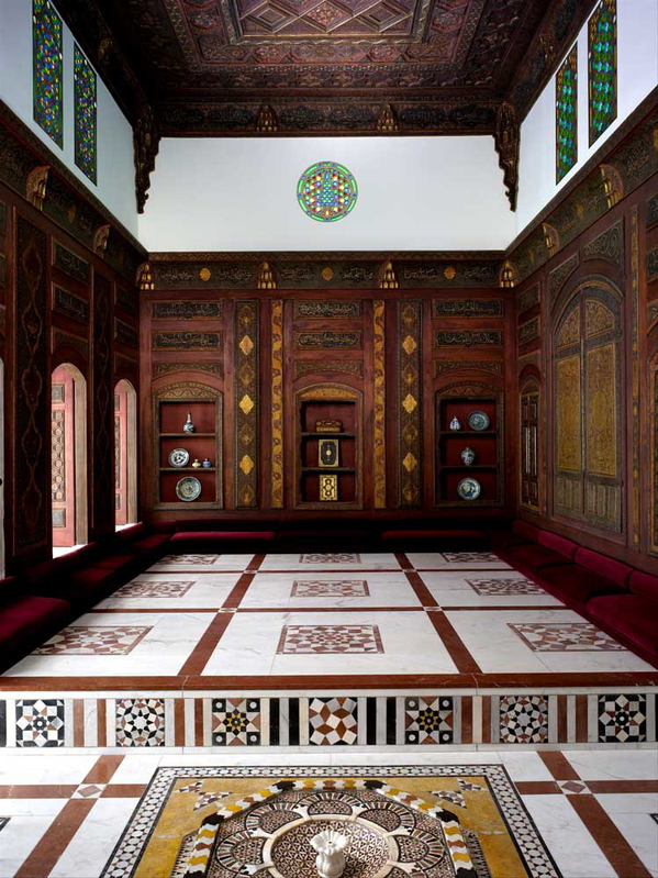 winter reception room damascus palace reconstruction