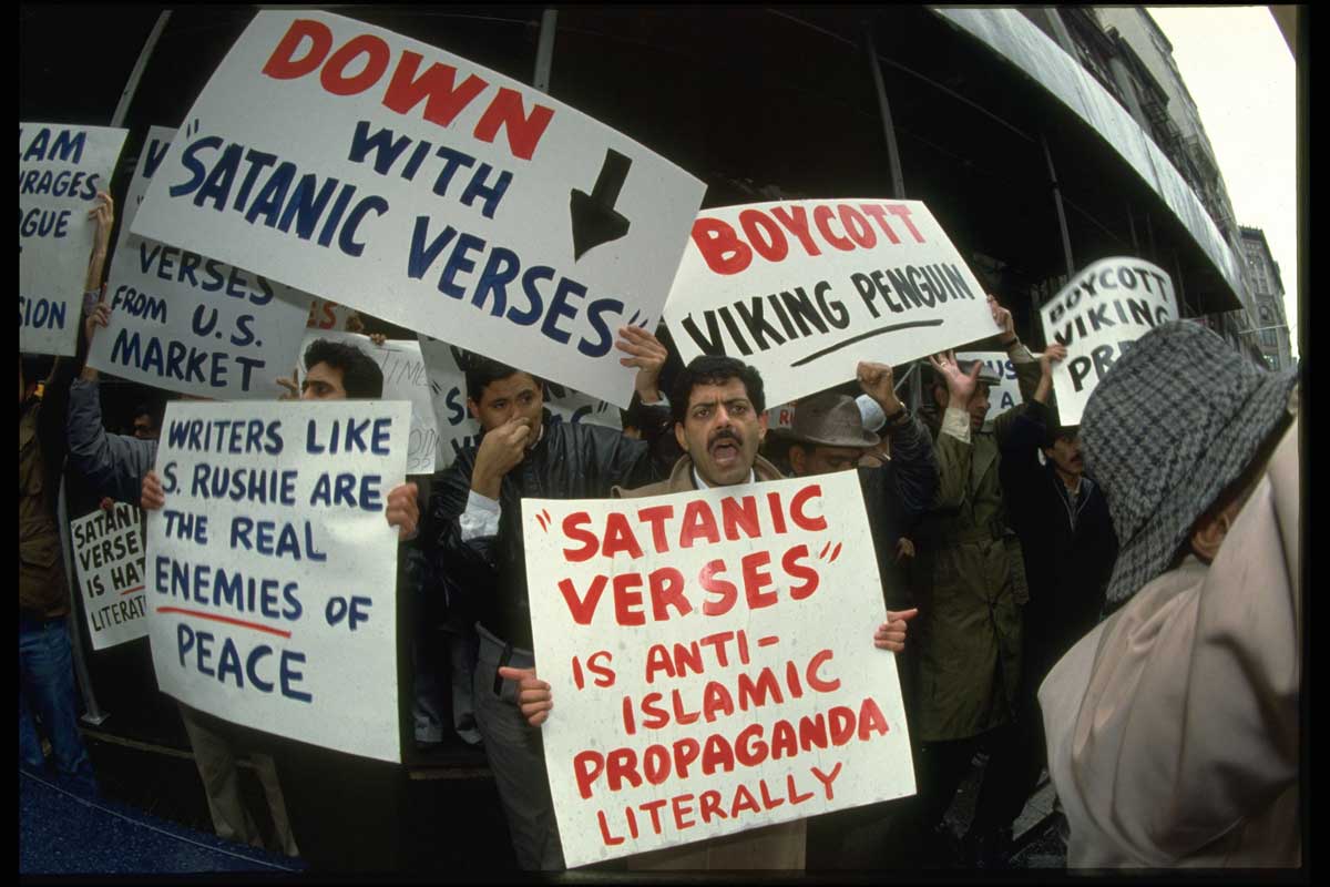 Demonstration against Salman Rushdie NYC