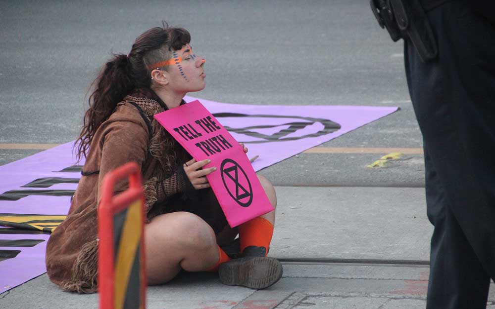 Extinction Rebellion Protestor