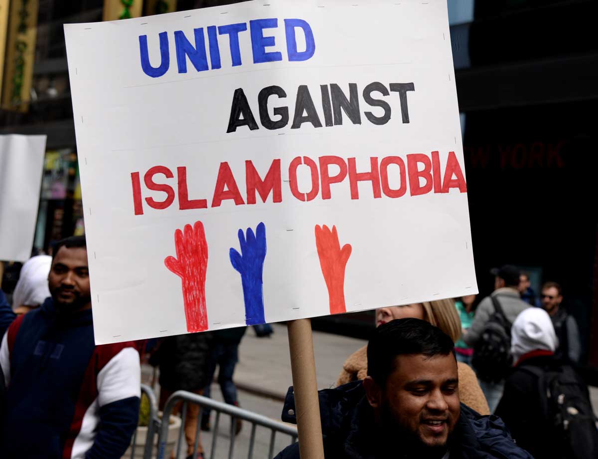 Protest against Islamophobia in France