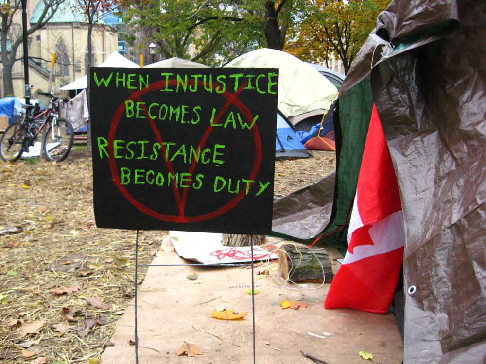 Sign Occupy Toronto