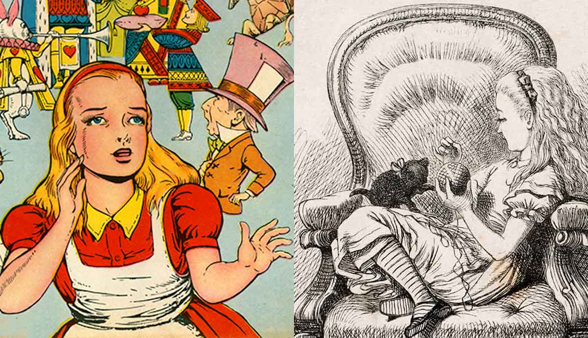 alice in wonderland illustration lewis carroll novel