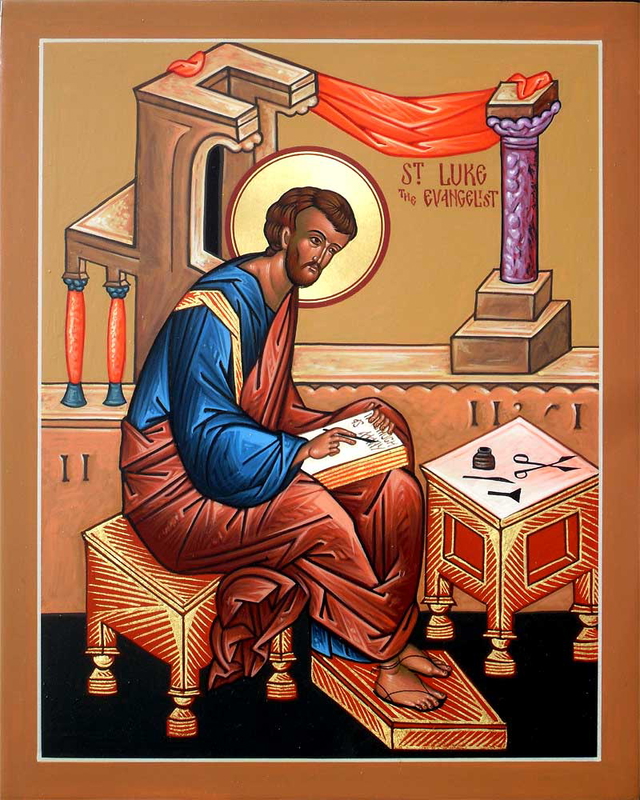 an icon of saint luke