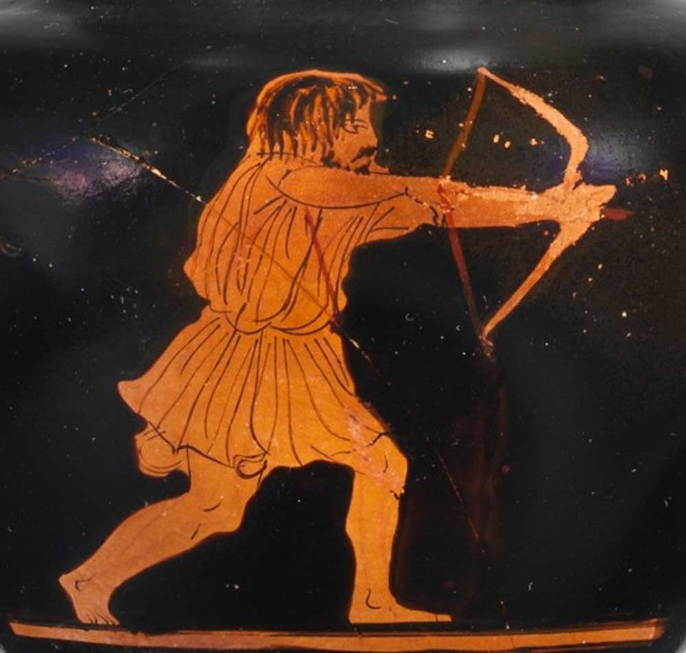 archer ancient greek pottery