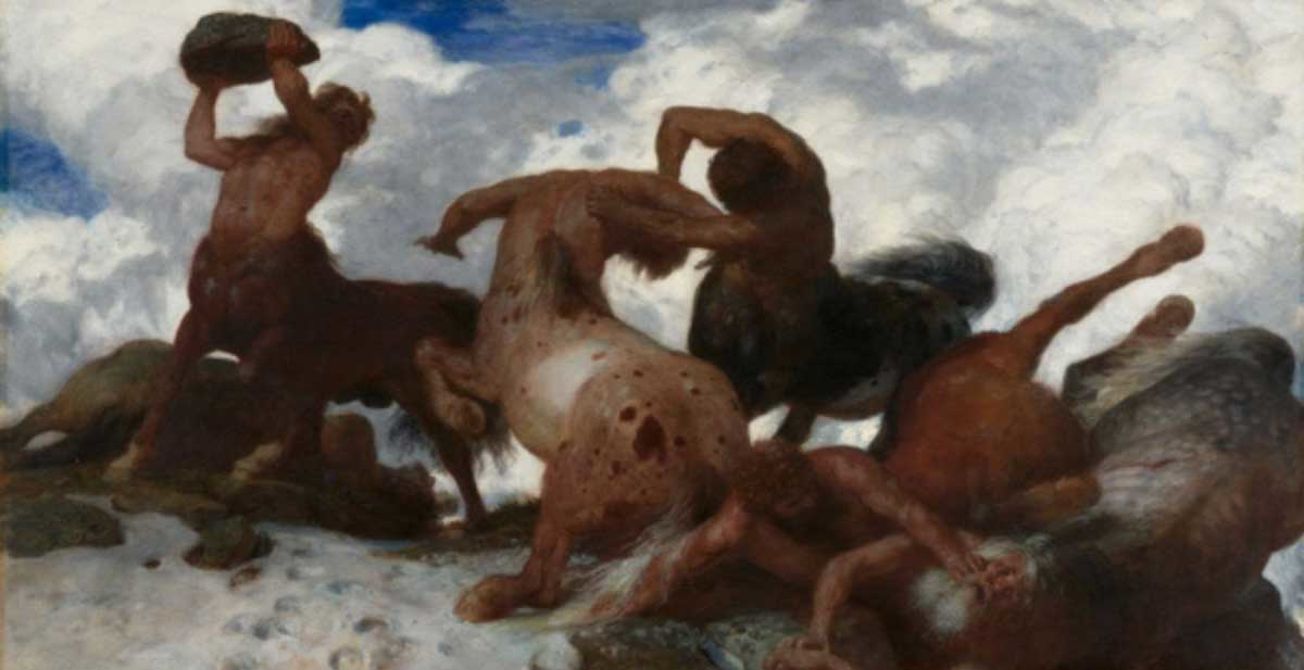 battle of the centaur painting