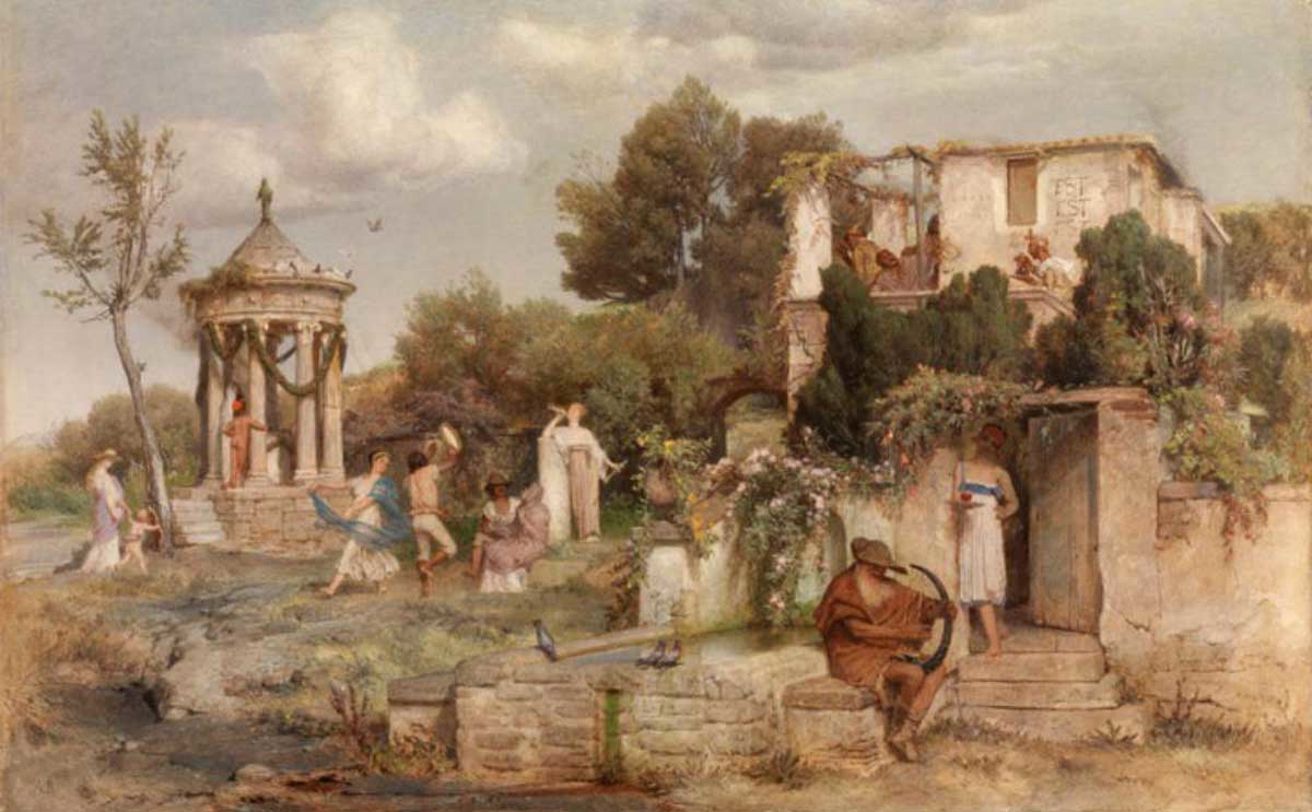 tavern in ancient rome painting