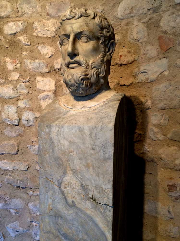 bust of parmenides marble