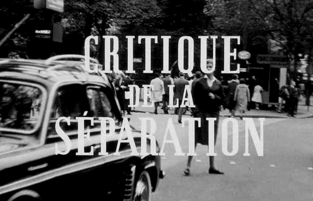 critique of seperation opening guy debord