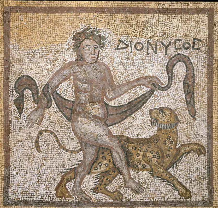 dionysus panther halicarnassus mosaic