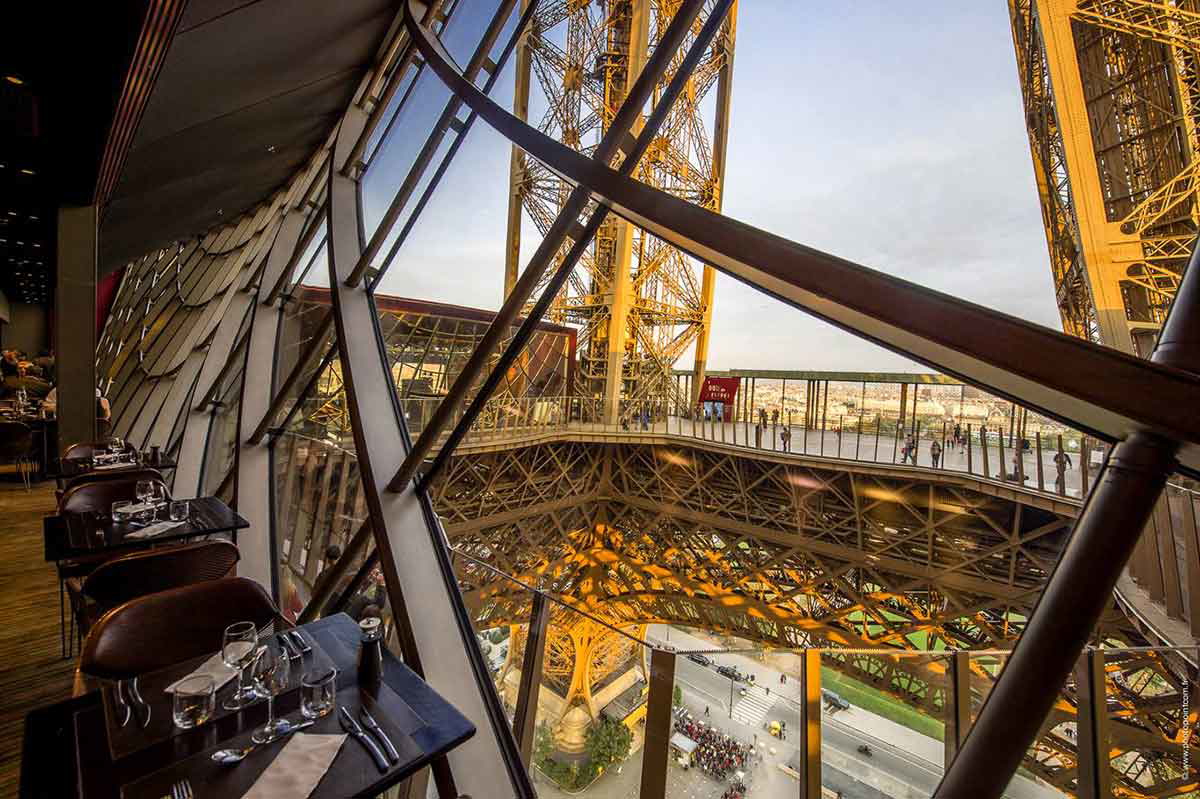 A view from one of the Eiffel Tower restaurants.