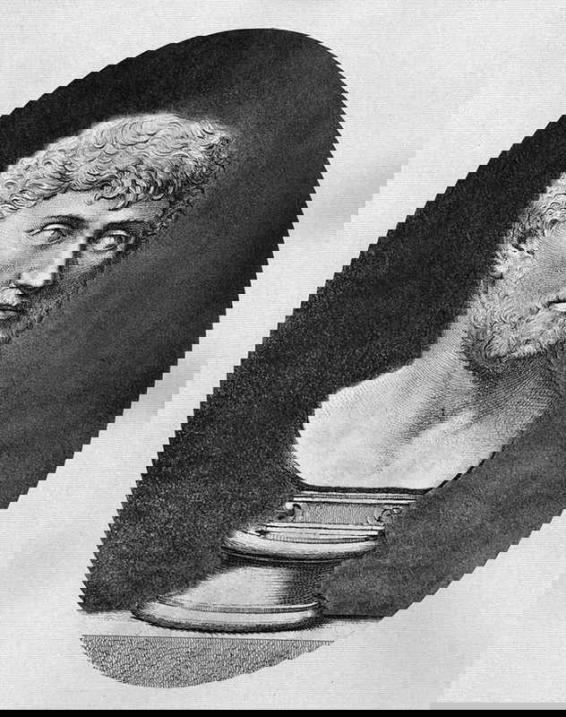 etching lucretius philosopher