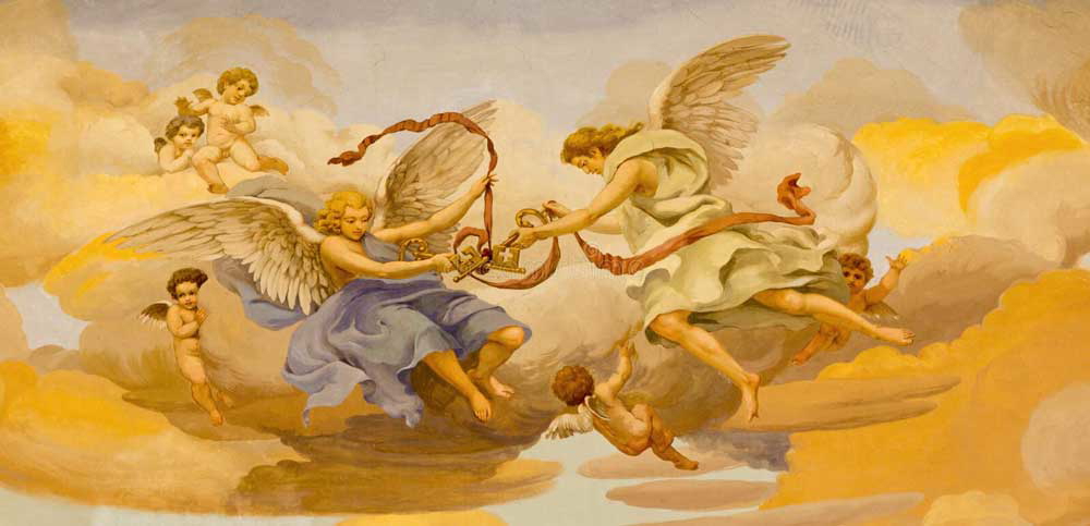 fresco angels keys st peter