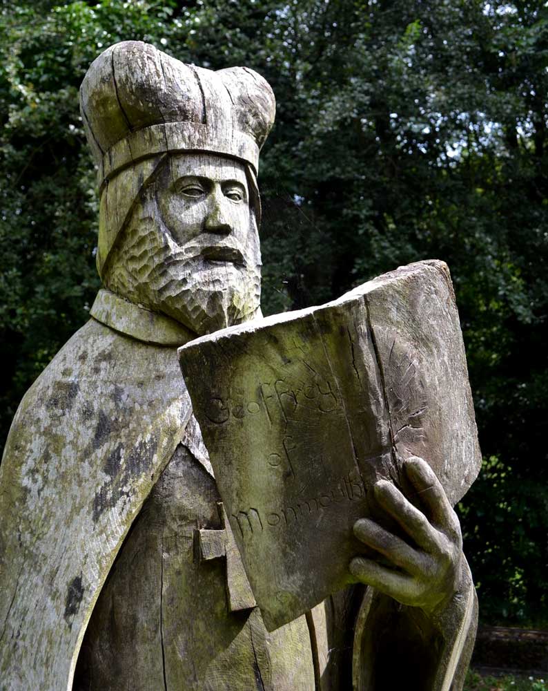 geoffrey of monmouth wood sculpture