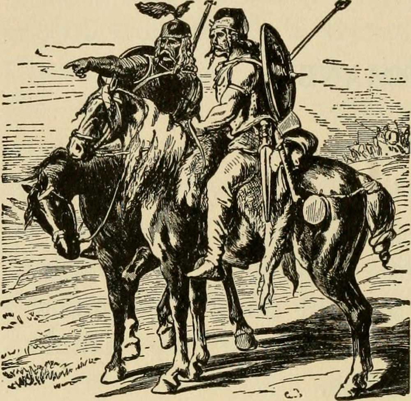 germanic horsemen drawing