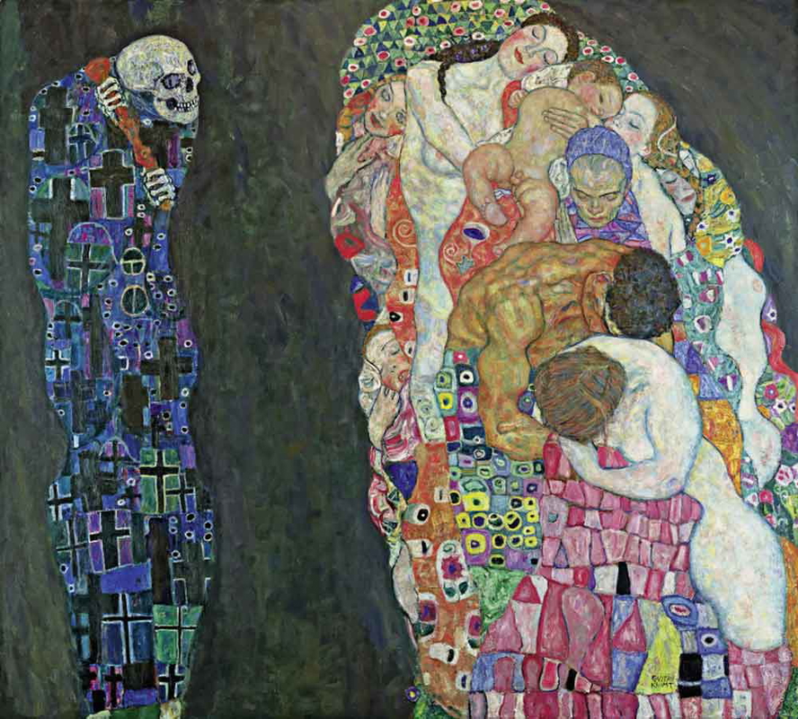 gustav klimt life and death painting