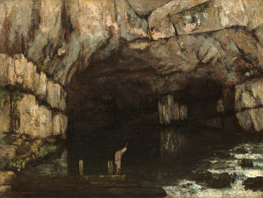 gustave courbet la grotte de la lue painting