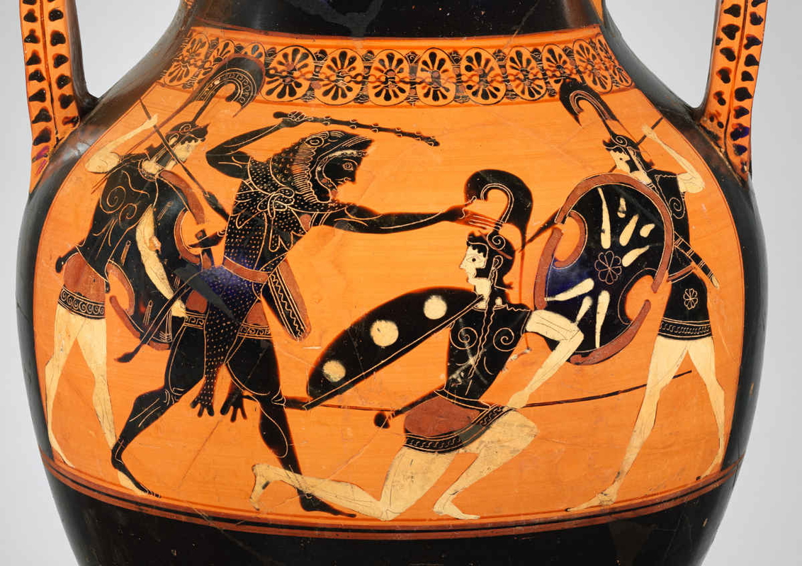 heracles amazons amphora