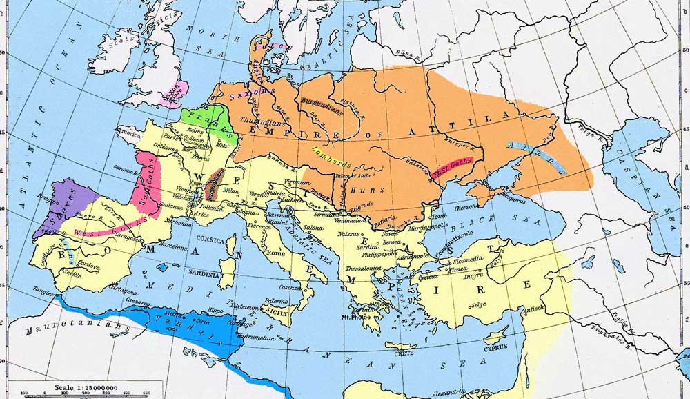 hunnic empire map