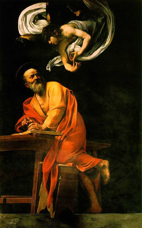 inspiration of st matthew caravaggio