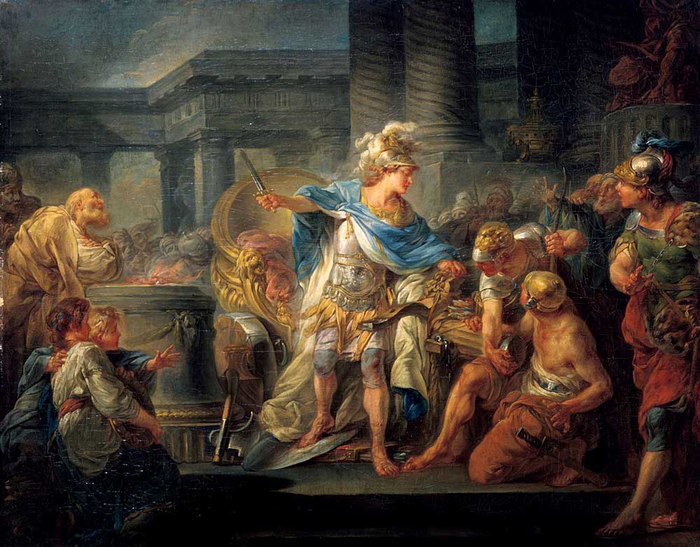 jean simon berthelemy alexander cuts the gordian knot