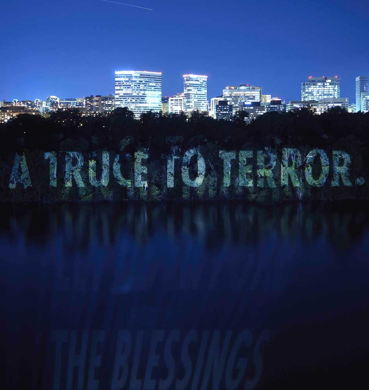 jenny holzer untitled truce to terror light art