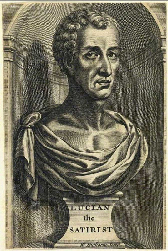 lucian satirist bust