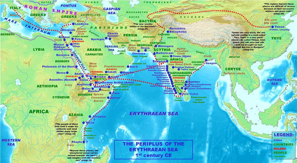 map of ancient trade routes