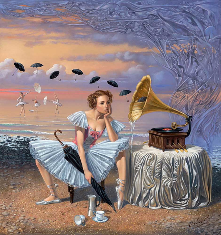 michael cheval melody of rain painting