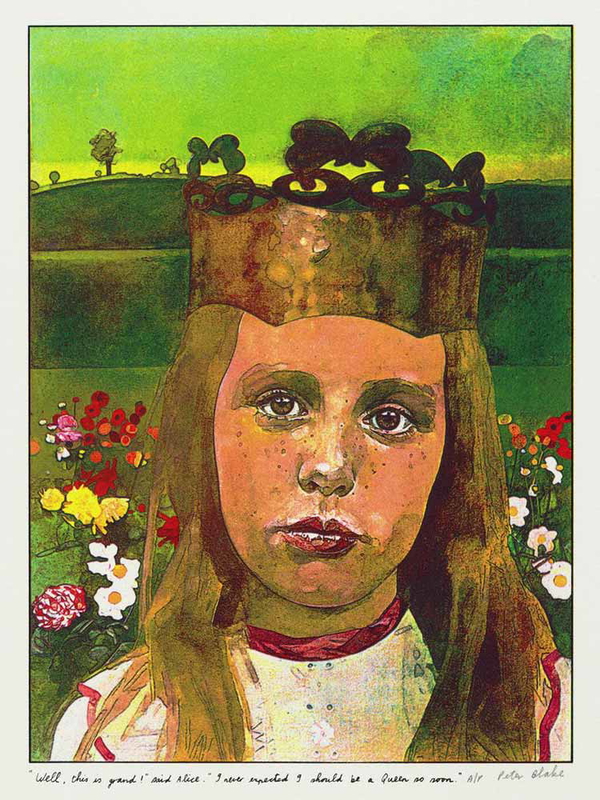 peter blake well grand alice looking glass illustration